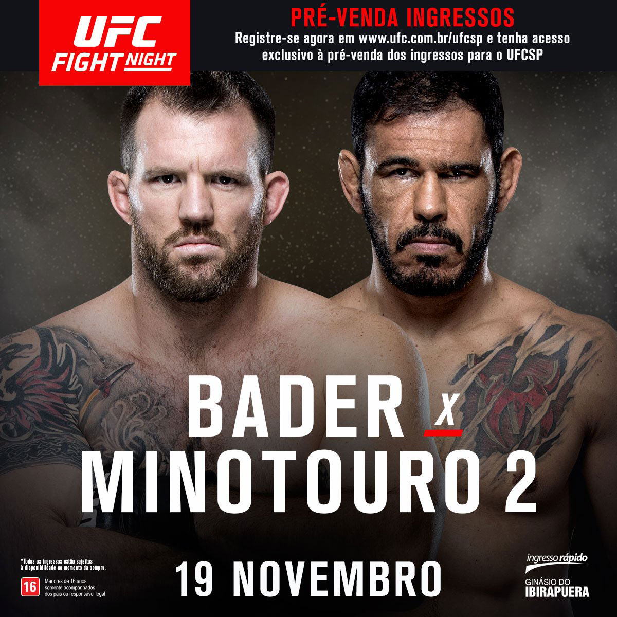 Poster/affiche UFC Fight Night 100 - Sao Paulo