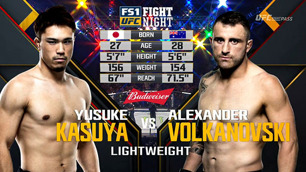 Yusuke Kasuya contre Alexander Volkanovski