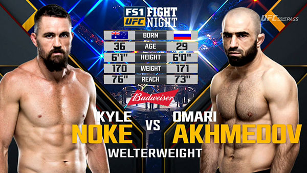 Kyle Noke contre Omari Akhmedov