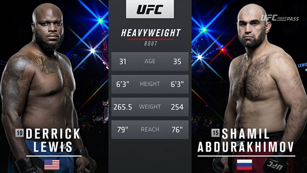 Derrick Lewis contre Shamil Abdurakhimov