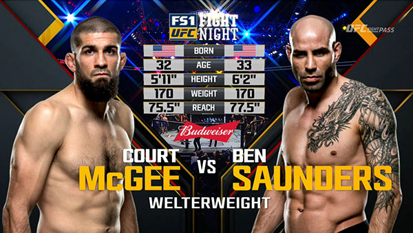 Court McGee contre Ben Saunders