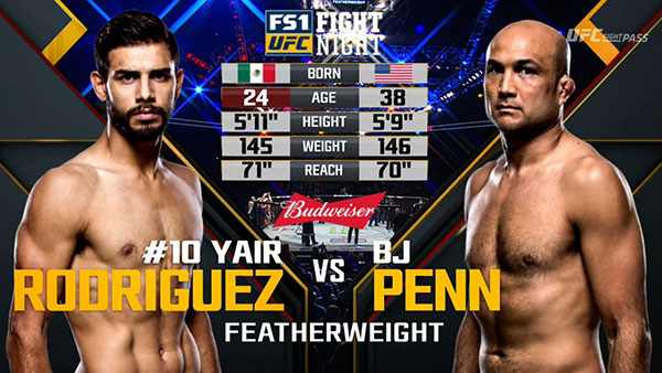 Yair Rodriguez contre B.J. Penn