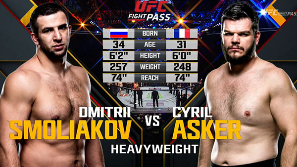 Dmitry Smolyakov contre Cyril Asker