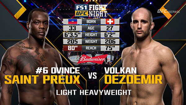 Ovince St. Preux contre Volkan Oezdemir