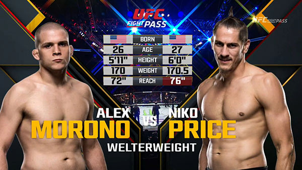 Alex Morono contre Niko Price