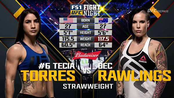 Tecia Torres contre Bec Rawlings