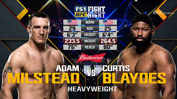 Adam Milstead contre Curtis Blaydes