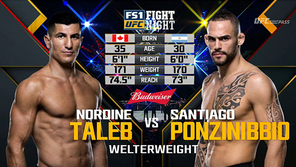 Nordine Taleb contre Santiago Ponzinibbio