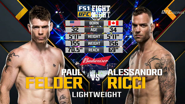 Paul Felder contre Alessandro Ricci