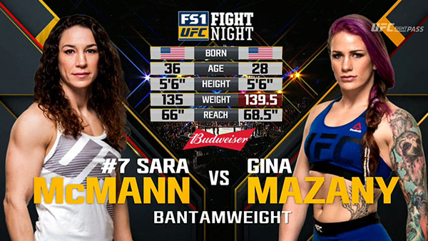 Sara McMann contre Gina Mazany