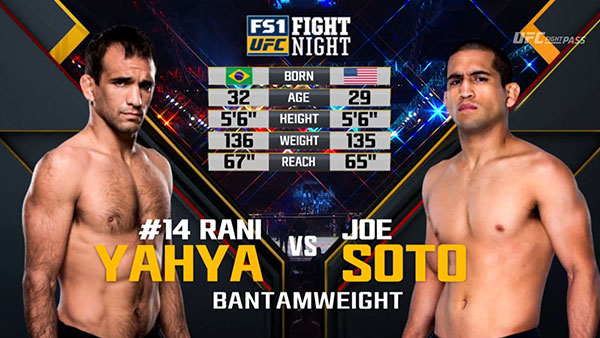 Rani Yahya contre Joe Soto