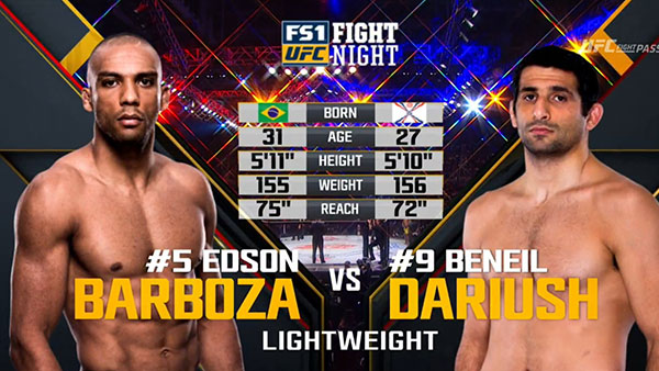 Edson Barboza contre Beneil Dariush