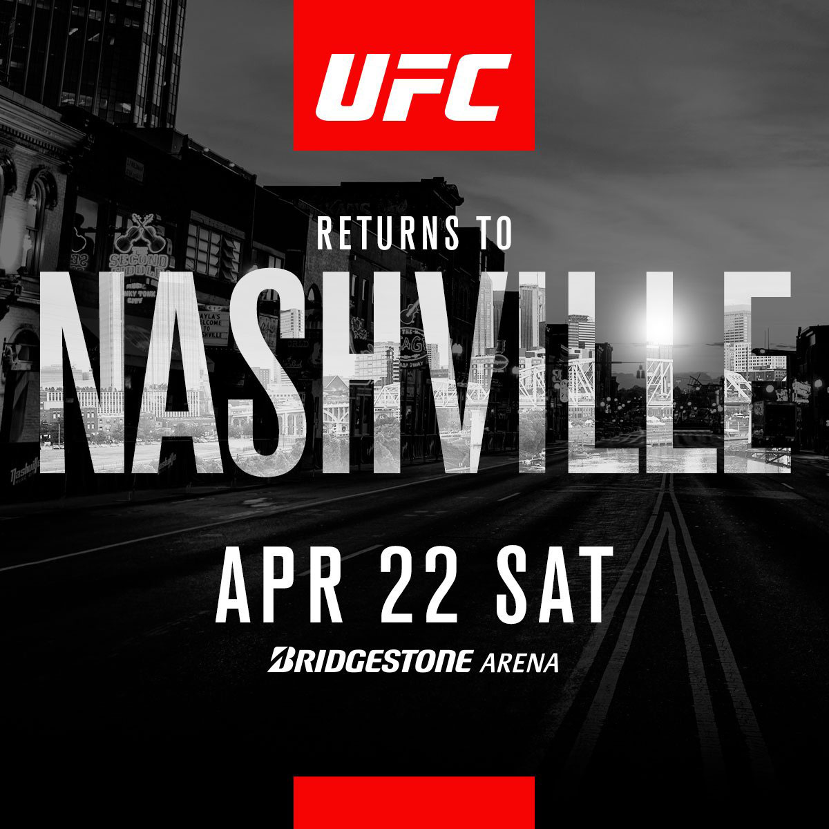 Poster/affiche UFC Fight Night 108 - Nashville