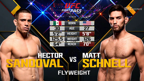 Hector Sandoval contre Matt Schnell