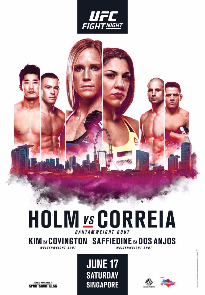 Poster/affiche UFC Fight Night 111 - Singapoure