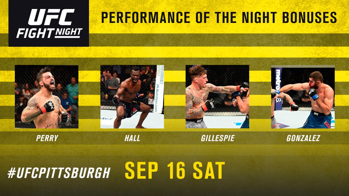 UFC Fight Night  116 - Bonus de combat