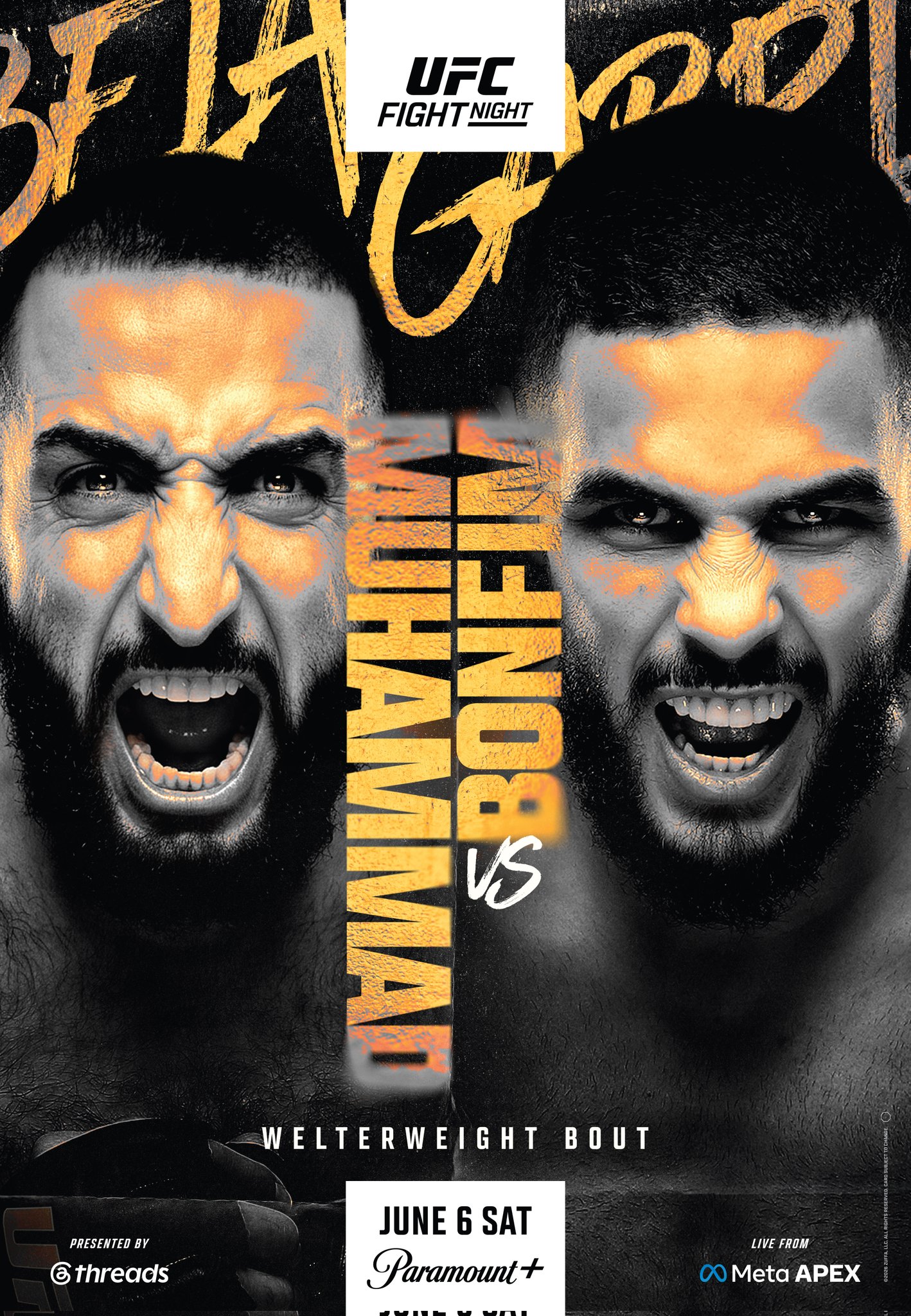 UFC Fight Night 278 - Las Vegas - Poster et affiche