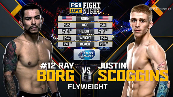 Justin Scoggins contre Ray Borg