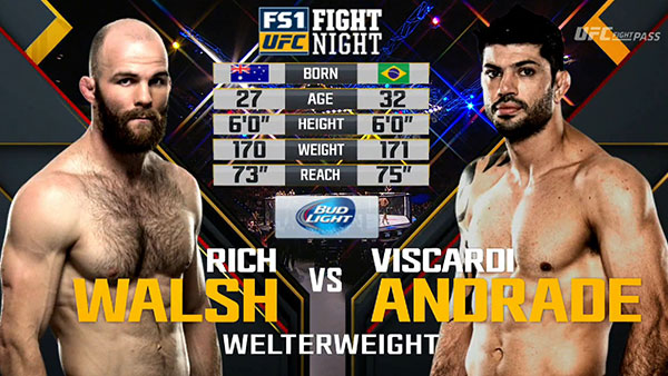 Richard Walsh contre Viscardi Andrade