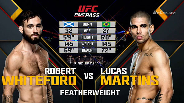 Robert Whiteford contre Lucas Martins