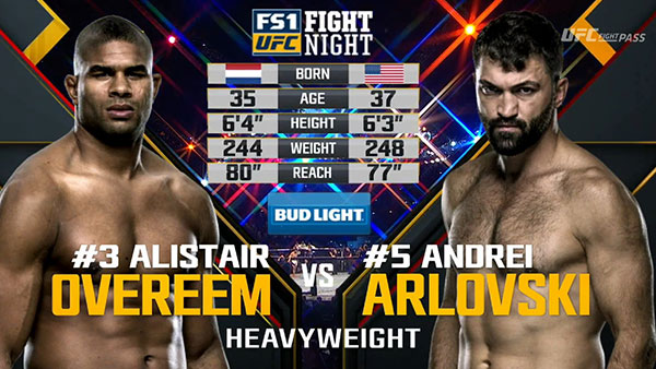 Alistair Overeem contre Andrei Arlovski