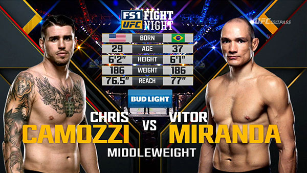 Chris Camozzi contre Vitor Miranda