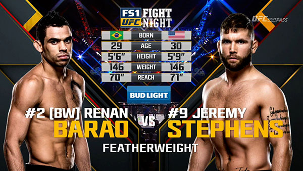 Renan Barao contre Jeremy Stephens