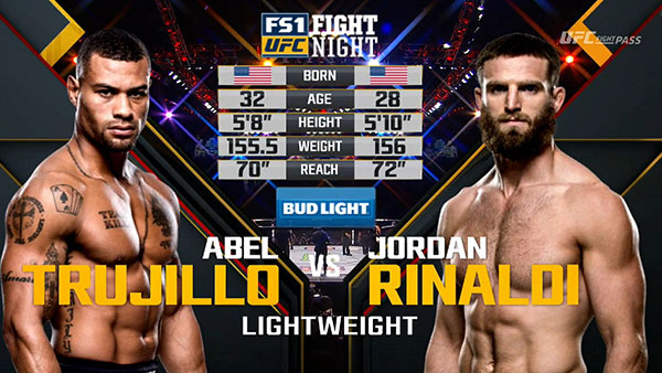 Abel Trujillo contre Jordan Rinaldi