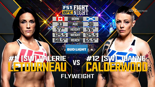 Valerie Letourneau contre Joanne Calderwood