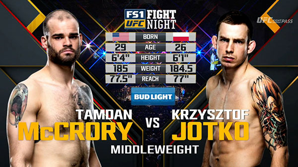 Tamdan McCrory contre Krzysztof Jotko