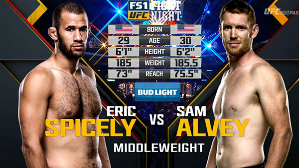 Eric Spicely contre Sam Alvey