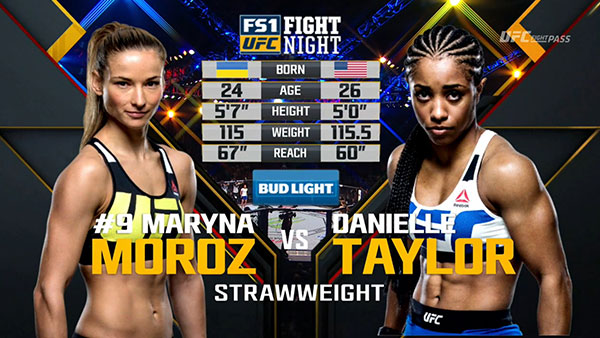 Maryna Moroz contre Danielle Taylor