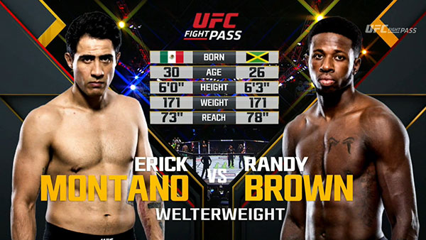 Erick Montano contre Randy Brown