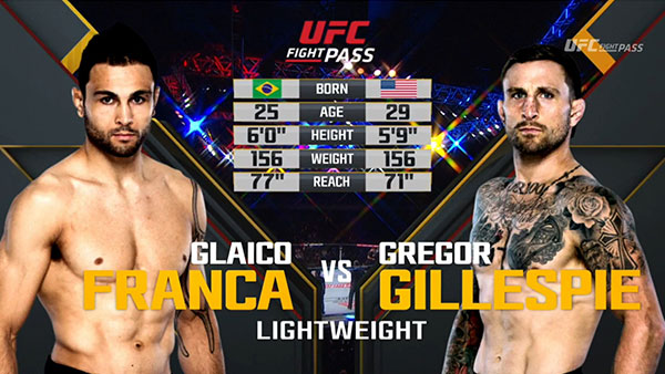 Glaico Franca Moreira contre Gregor Gillespie