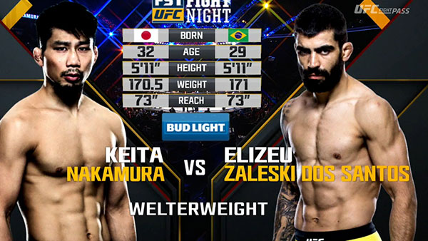 Keita Nakamura contre Elizeu Zaleski dos Santos