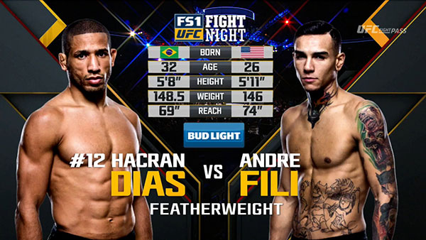 Hacran Diaz contre Andre Fili