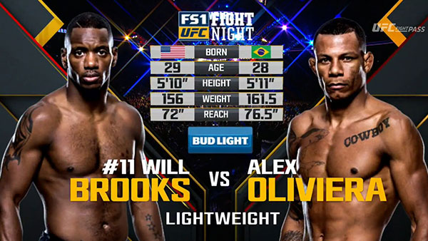 Will Brooks contre Alex Oliveira