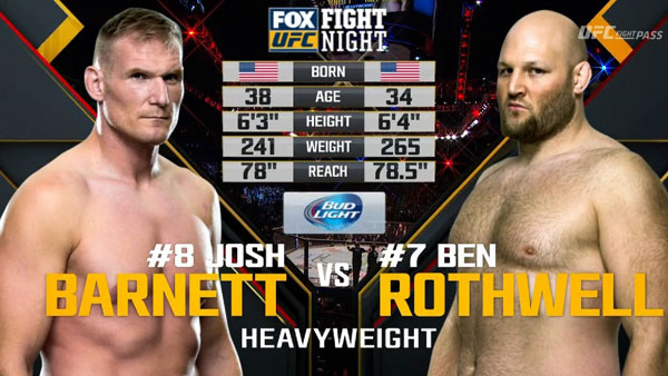 Josh Barnet contre Ben Rothwell