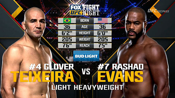 Rashad Evans contre Glover Teixeira