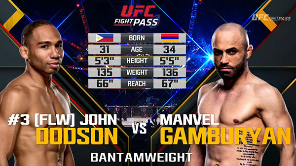 John Dodson contre Manny Gamburyan