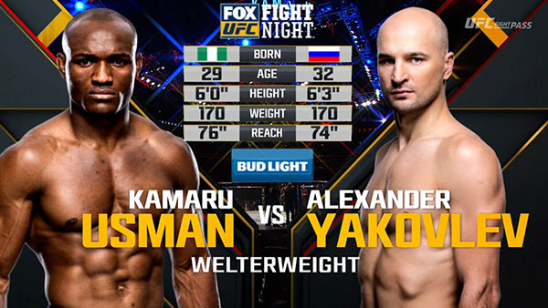 Kamaru Usman contre Alexander Yakovlev