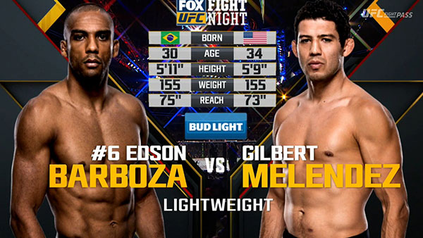 Edson Barboza contre Gilbert Melendez