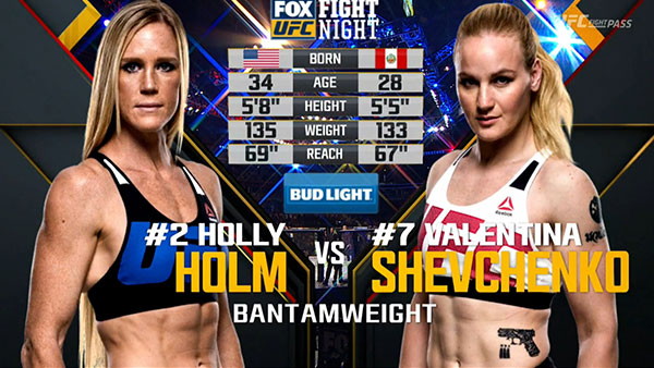 Holly Holm contre Valentina Shevchenko