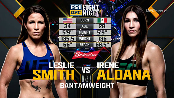 Leslie Smith contre Irene Aldana