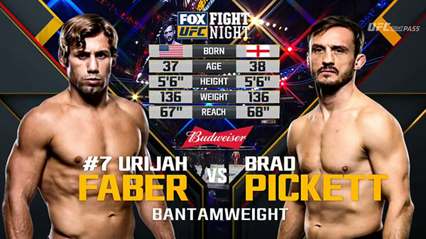 Urijah Faber contre Brad Pickett