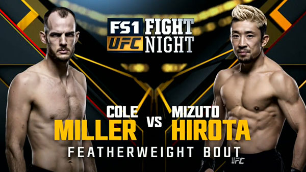 Cole Miller contre Mizuto Hirota