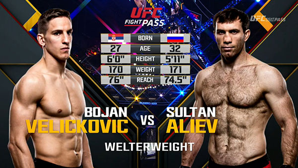 Bojan Velickovic contre Sultan Aliev