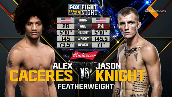 Alex Caceres contre Jason Knight