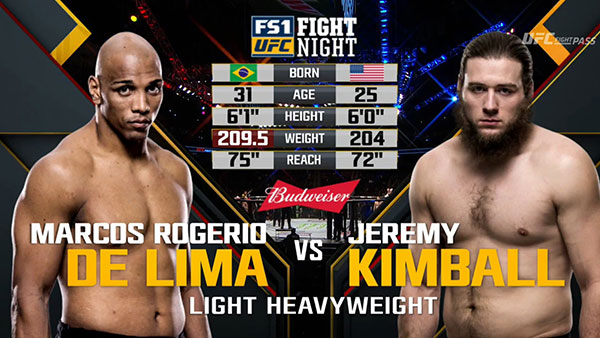 Marcos Rogerio de Lima contre Jeremy Kimball