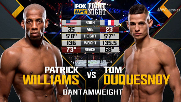 Patrick Williams contre Tom Duquesnoy